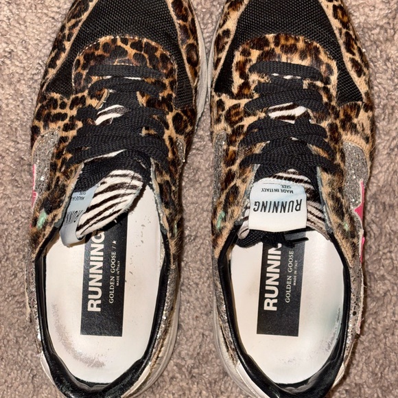 Golden Goose Leopard and Black Sneakers - Picture 7 of 11
